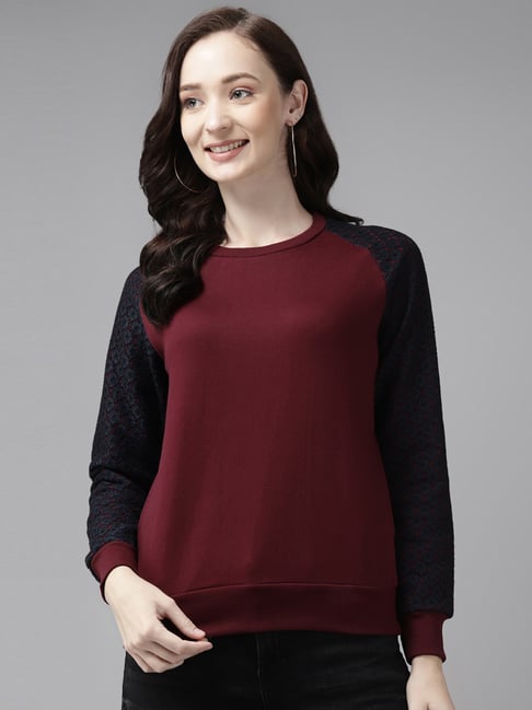 Cayman Maroon Cotton Sweatshirt