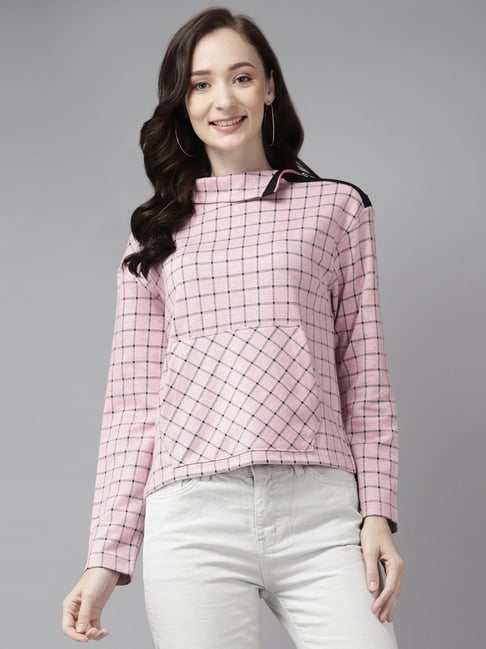 Cayman Pink Cotton Printed Sweatshirt