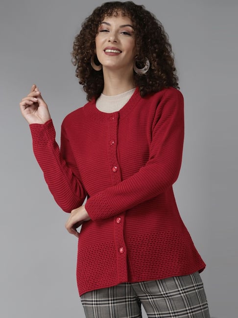 ladies red cardigans uk