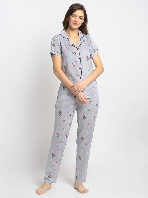 Boston Club Multicolor Printed Shirt With Pyjamas-picture-19
