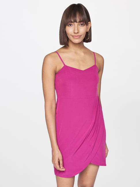 AND Magenta Regular Fit Bodycon Dress Price in India
