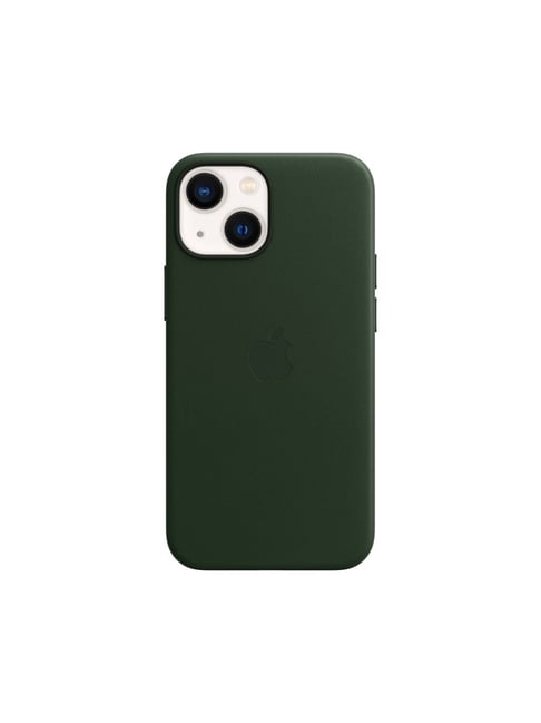 iphone 13 mini leather case sequoia green