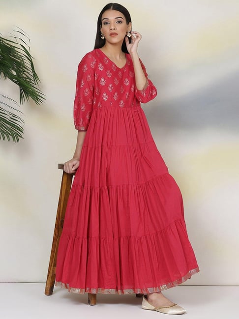red biba dress To me, red has always meant Durga Puja, but @bibaindia made it even special. Its courage, grace, inspiration and a lot more. , This Puja, Im celebrating the spirit of red with #DifferentByDesign