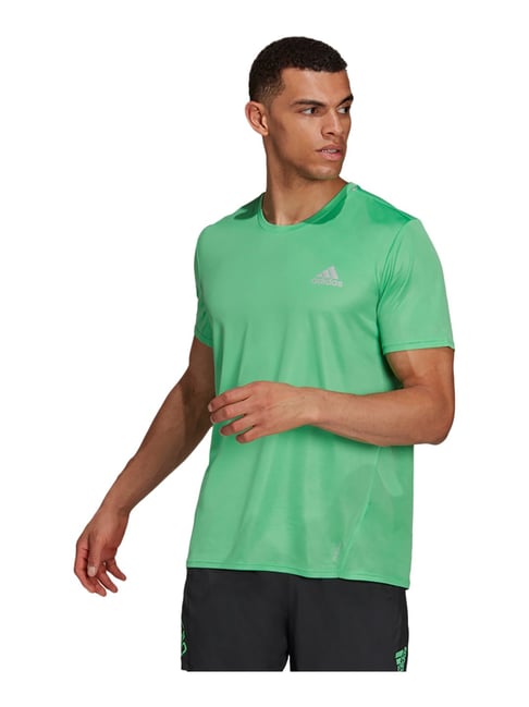 adidas Green Crew Neck T-Shirt-adidas-Apparel-TATA CLIQ