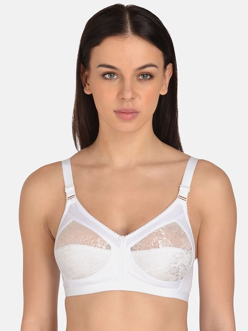 Mod & Shy White Non Wired Non Padded Minimizer Bra-picture-36