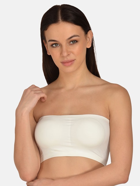 Mod & Shy White Non Wired Padded Bandeau Bra Price in India