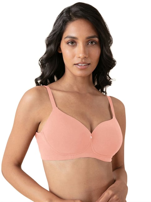 Nykd Pink Wireless Padded Full Coverage Side Smoothning T-Shirt Bra Price in India