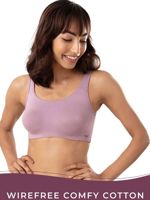 Buy Non-Padded Non-Wired Full Coverage T-Shirt Bra In Purple