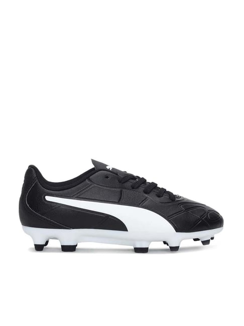 Puma Kids Monarch FG Jr Black & White Football Shoes