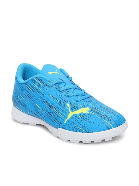 Puma Kids ULTRA TT Jr Nrgy Blue Yellow Alert Football Shoes