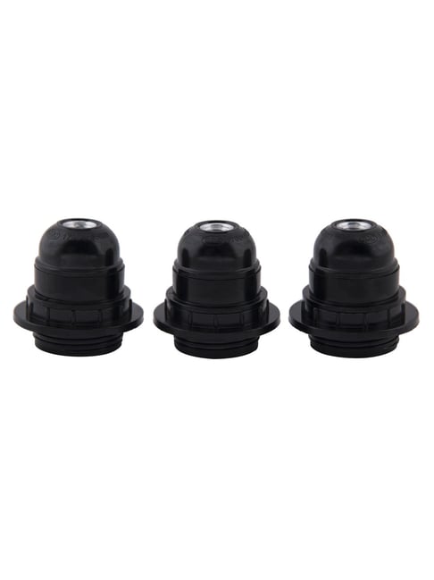 Buy Homesake Black Plastic E27 Edison Screw Light Bulb Holder Set of