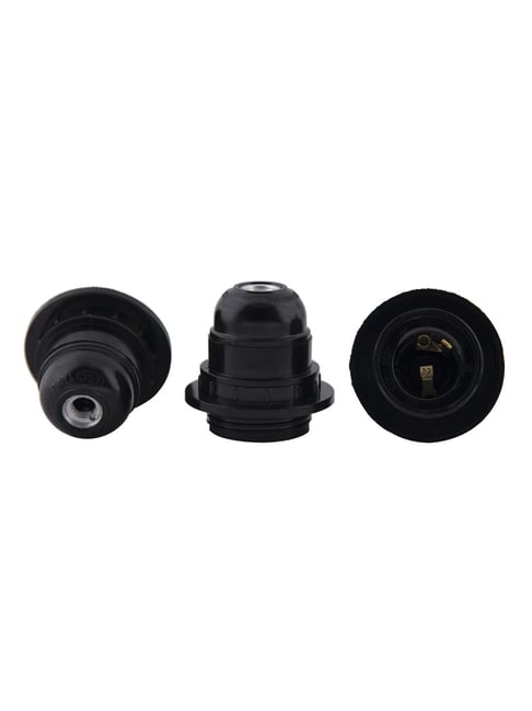 Buy Homesake Black Plastic E27 Edison Screw Light Bulb Holder Set of