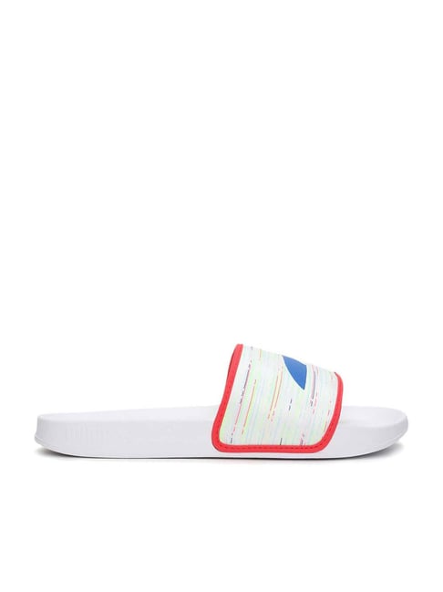 Puma Men's Leadcat Future Spectra White & Blue Slides