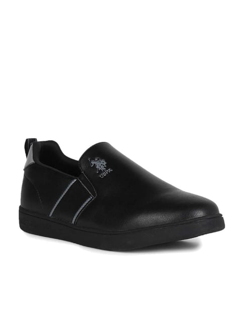 us polo black loafers