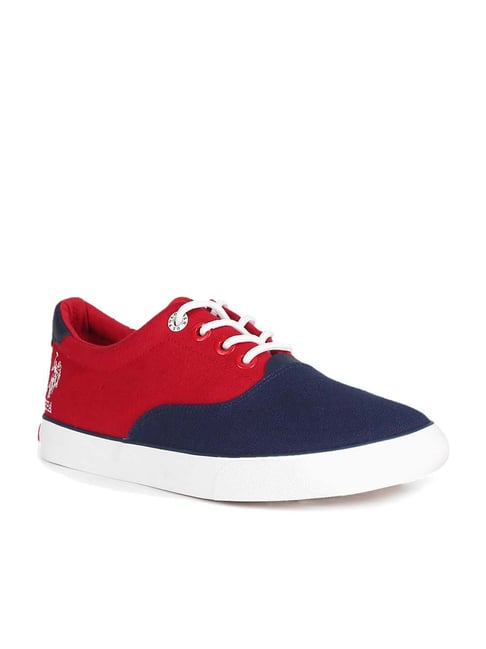 U S Polo Assn U.S. Polo Assn. Men's Brentt Red & Navy Casual Sneakers