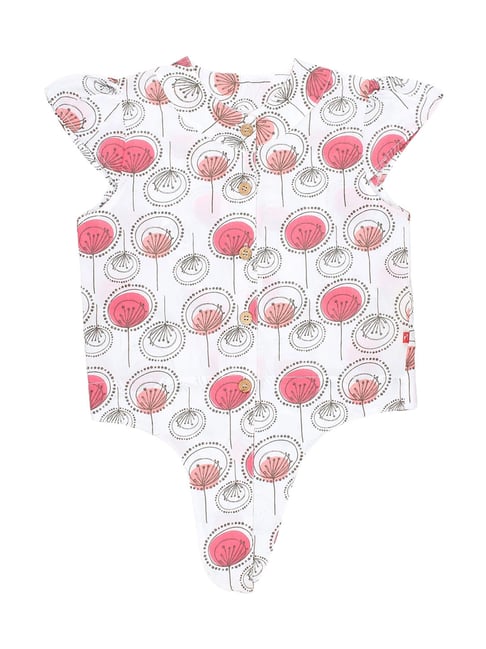 Buy Nino Bambino Kids White Printed Top for Girls Clothing Online