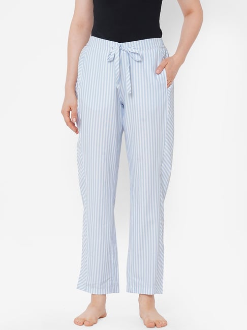 Mystere Paris Blue & White Striped Pyjamas