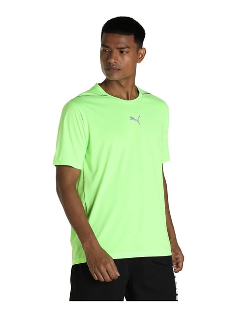 Puma Run COOLadapts Light Green Round Neck T-Shirt