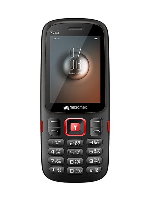 Micromax X743 32 MB (Black and Red) 32 MB RAM, Dual SIM 2G