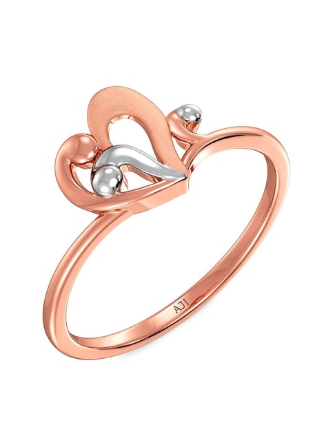 Buy quality Elegant Rose Gold Ring with Diamond Floral Accent in Pune