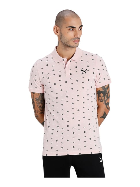 Puma AOP Light Pink Polo T-Shirt