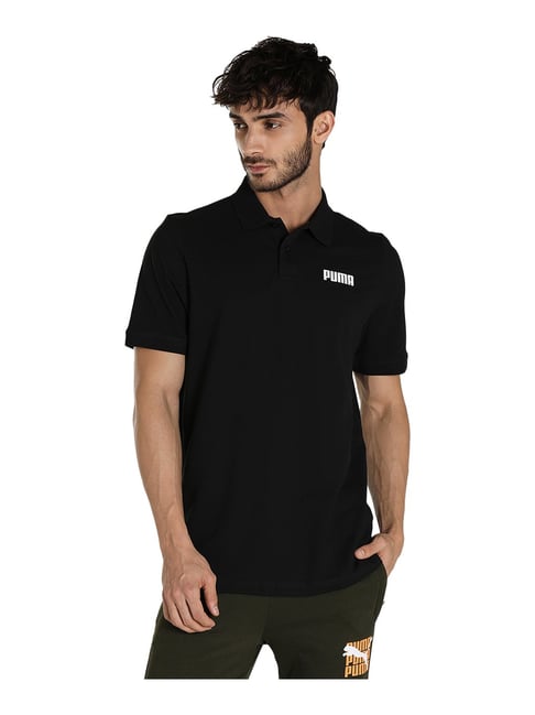 Puma Essentials Pique Black Polo T Shirt