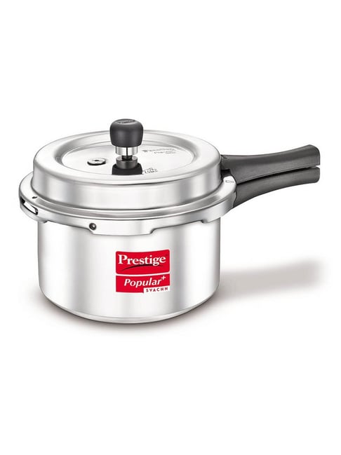 Prestige Svachh FLIP-ON Mini SS Pressure Cooker 18 cm-2 L with Glass L