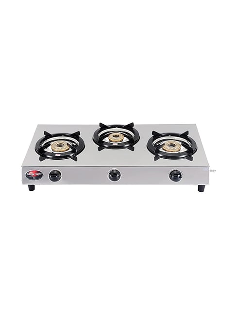 Suryaflame 3B TRIPLE COOK 3 Burner PNG Stove Silver