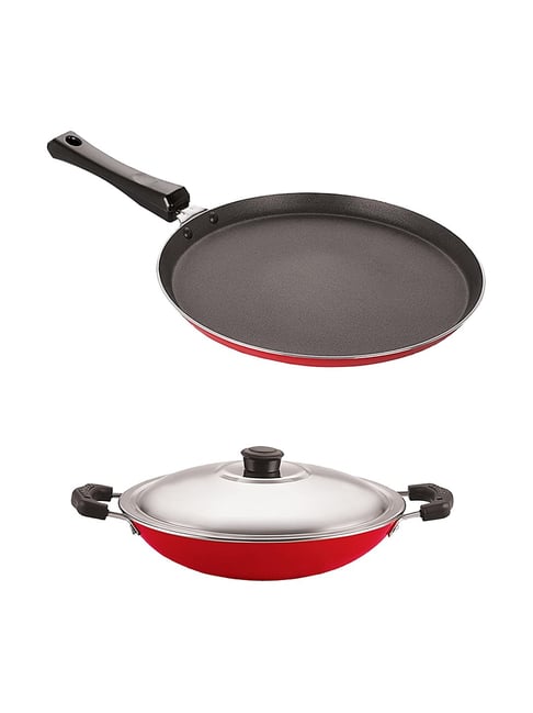 Nirlon Non-Stick Red Aluminium Bpa Free Kitchen Cooking Essential Set-Nirlon-HomeFurnishing-TATA CLIQ