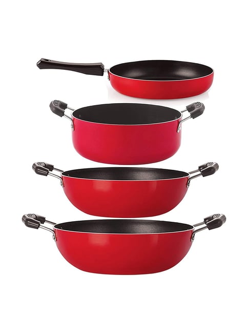 Nirlon Non-Stick Red Aluminium Cooking Essential Combo Gift Set-Nirlon-HomeFurnishing-TATA CLIQ