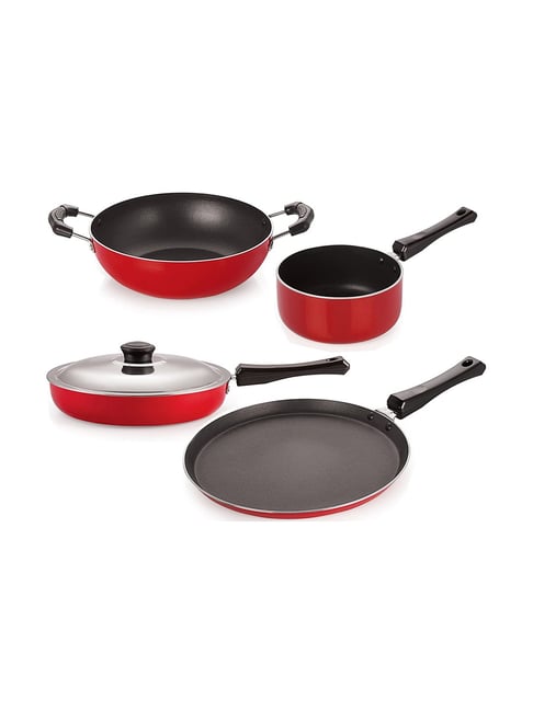 Nirlon Non-Stick Red Aluminium Kitchenware Kitchen Cooking Utencil Combo Gift Set-Nirlon-HomeFurnishing-TATA CLIQ