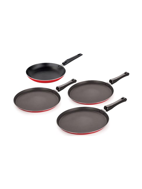 Nirlon Non-Stick Red Aluminium Cookware Kitchen Cooking Utencil Combo Set-Nirlon-HomeFurnishing-TATA CLIQ