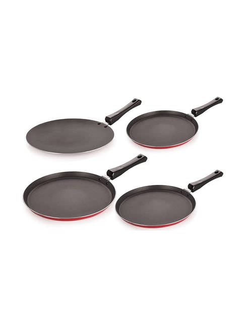 Nirlon Non-Stick Red Aluminium Cookware Kitchen Cooking Essential Combo Set-Nirlon-HomeFurnishing-TATA CLIQ