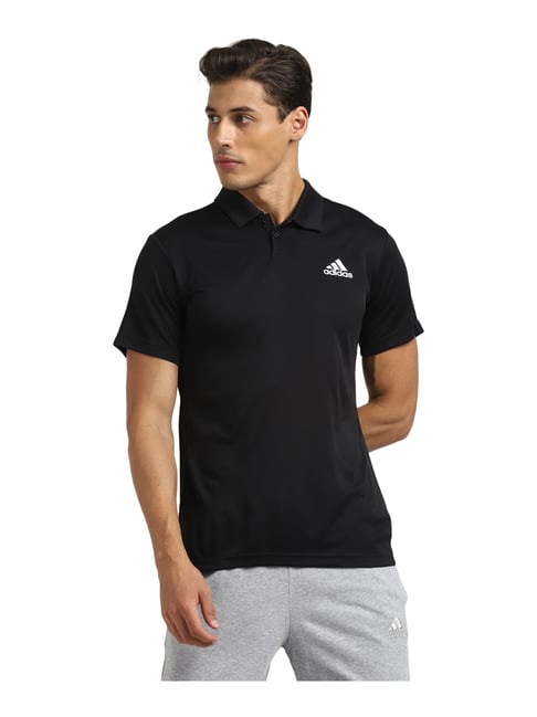Buy adidas Black Polo T-Shirt for Men's 