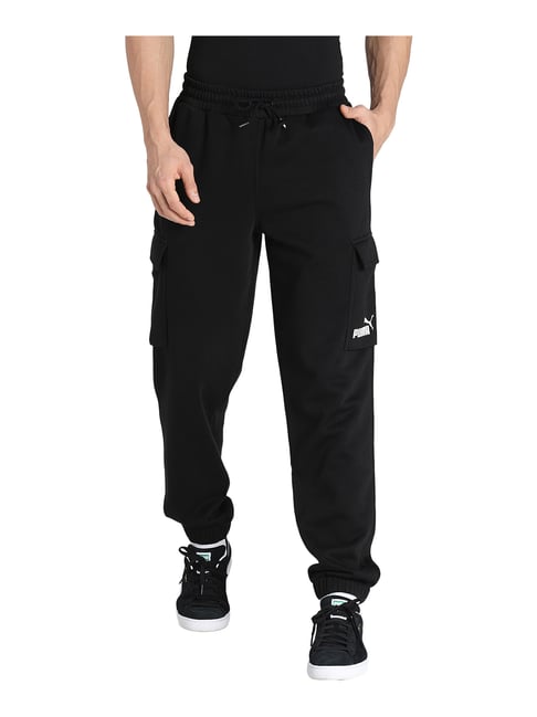 Puma Black Cotton Joggers