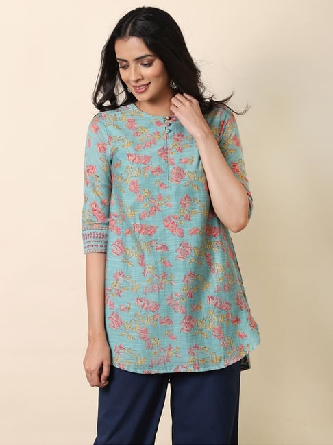 Fabindia Blue Printed Tunic