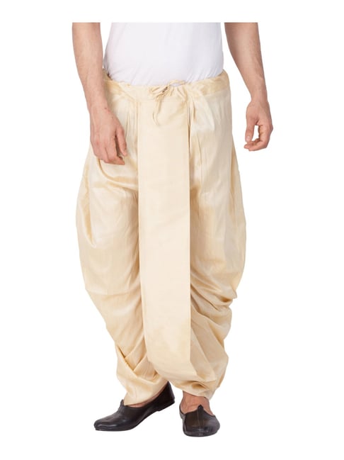 VASTRAMAY Beige Relaxed Fit Dhoti-VASTRAMAY-Apparel-TATA CLIQ