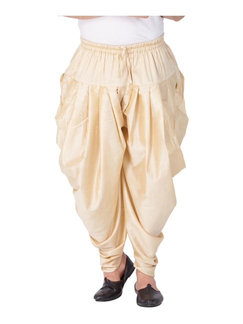 VASTRAMAY Beige Cotton Relaxed Fit Patiala-VASTRAMAY-Apparel-TATA CLIQ