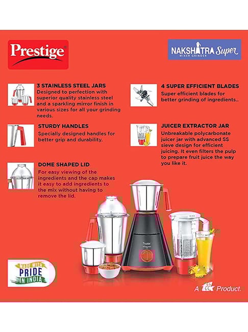 Nakshatra Plus Prestige Nakshatra Mixer Grinder Processor Mixer