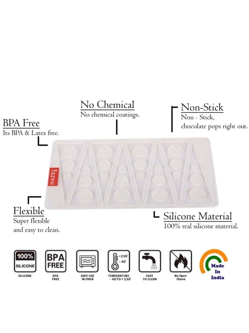 Buy HAZEL White Silicone 8-Cavity Cake Decorating Stencil Set of