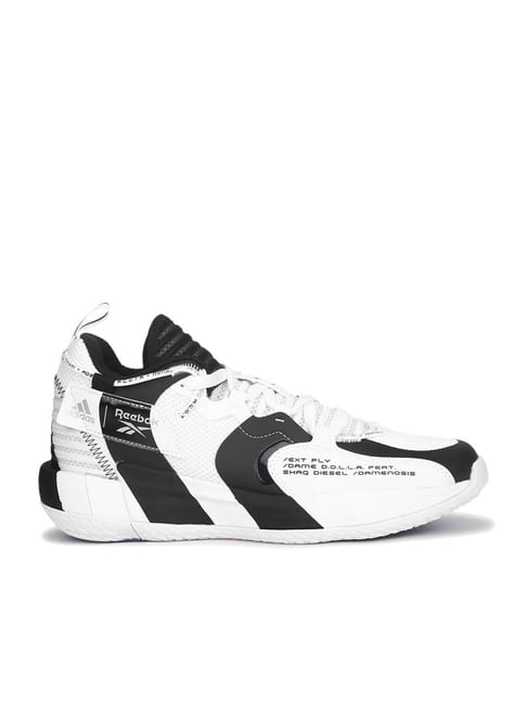 Adidas Men's DAME EXTPLY Unisex White Black Basketball Shoes