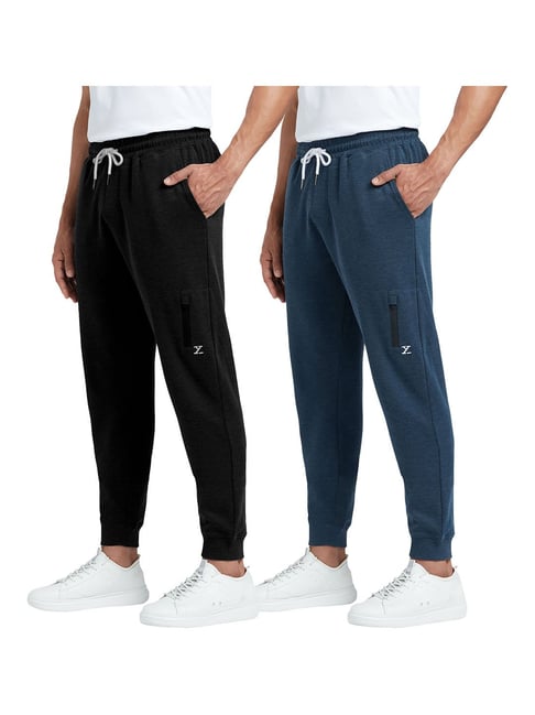 XYXX Blue & Black Joggers - Pack of 2-picture-14