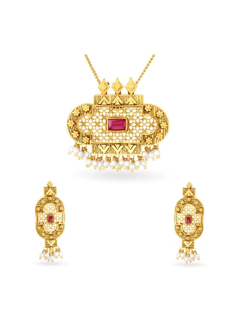 Tanishq pendant set with on sale price