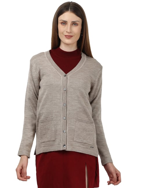 Buy Monte Carlo Beige Textured Cardigan for Women Online @ Tata CLiQ