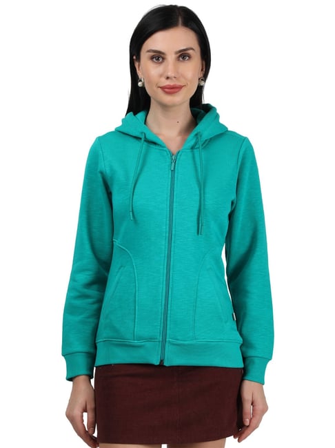 Buy Monte Carlo Green Textured Sweatshirt for Women Online Tata CLiQ