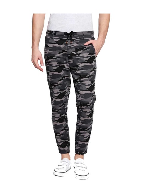 Disrupt Grey Camo Printed Jogger Pants