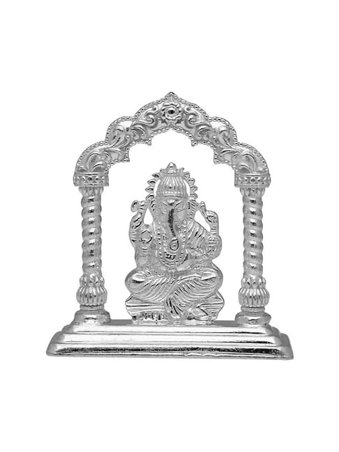 Sri Jagdamba Pearls Lord Ganesha 0.8 Silver Divine Idol-picture-30