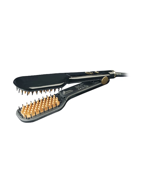 Gorgio Professional HB6600 Hair Straightener Brush with Ceramic Coating (Black)