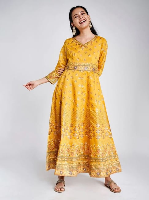 Global desi 2025 yellow dress