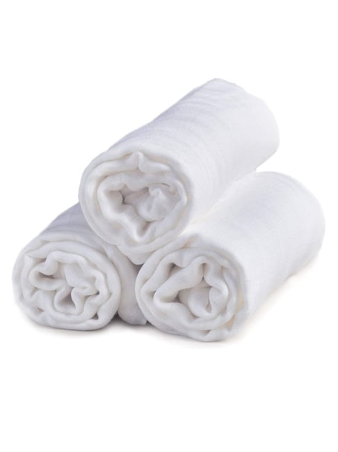 Elementary White Cotton Swaddle Wraps Set